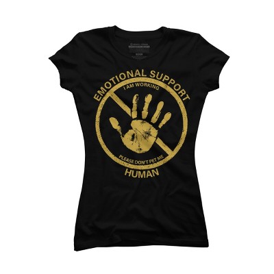 Junior's Design By Humans Service Animal By TenkenNoKaiten T-Shirt