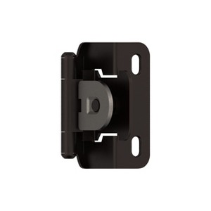 Amerock Single Demountable Hinges for 1/2" Overlay Cabinet Doors – Set of 2 - 1 of 4