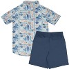 Tommy Bahama Big Boys Button Down Short Sleeve Hawaiian Elastic Woven Shirt and Short Set - 2 of 3