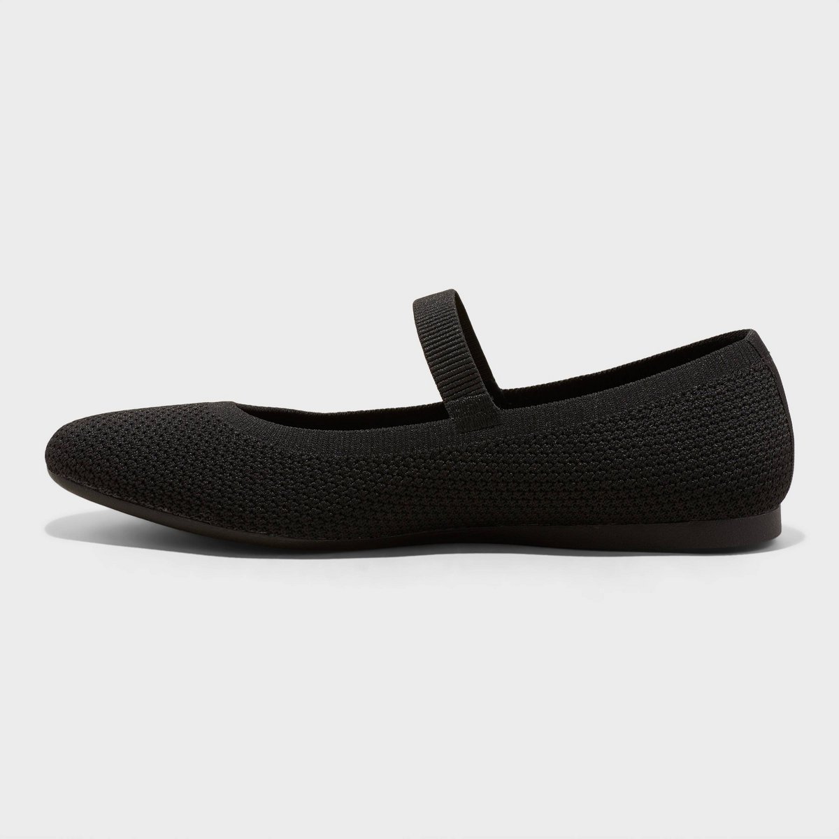 Обувь A New Day Women's Shiloh Knit Mary Jane Flats - A New Day™ Black 9: Machine Washable, Pull-On, Removable Footbed — фото 2