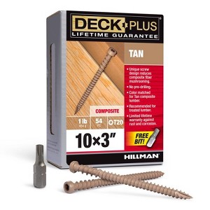 Hillman Deck Plus No. 10 X 3 in. L Tan Star Flat Head Composite Deck Screws 1 lb - 1 of 1