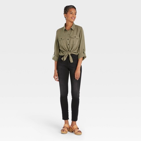 Mid-Rise Skinny Everyday Khakis for Women