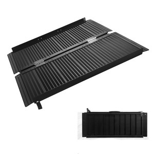 Black Portable Wheelchair Ramp, Non-Slip Aluminum Wheelchair Ramp, 800 LBS Weight Capacity Folding Portable Ramps for Home Steps - 1 of 4