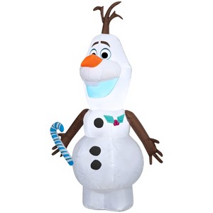 Gemmy Christmas Airblown Inflatable Olaf Disney , 4 ft Tall, Multicolored - 1 of 4
