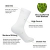 SERISIMPLE Men Bamboo Viscose Thin Ribbed Knit Silky Soft Lightweight Business Dress Crew Socks White Large 5 Pairs - 3 of 4