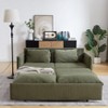 NicBex 65 Inch Corduroy Convertible Sleeper Sofa Bed with 2 Pillows,Pullout Bed and Side Pockets for Small Spaces,Living Room,Apartment - 4 of 4