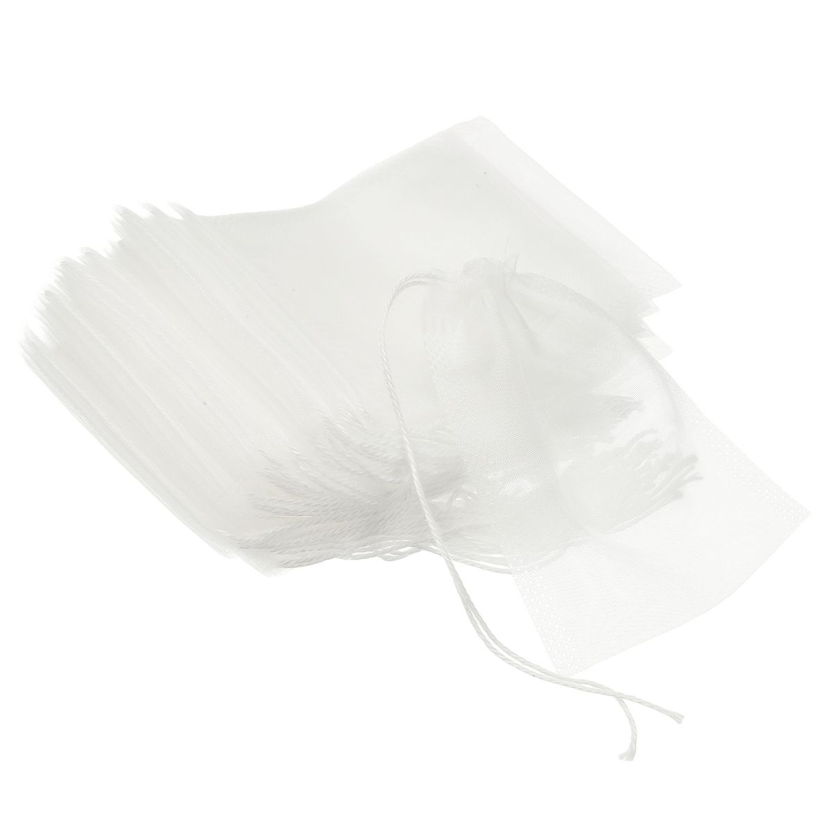 Unique Bargains Spice Bags for Cooking Reusable Empty Tea Bags Muslin Strainer Cotton Cheese Cloth 50 Pcs
