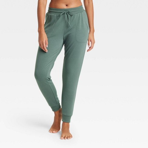 Women's Beautifully Soft Fleece Lounge Jogger Pants - Stars Above™ Green XS