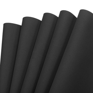 Unique Bargains EVA Flexible DIY Craft Embellishments Foam Sheets 5 Pcs 19.7" x 17.7" Black - 1 of 4