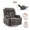 Recliner Chair with Heat & Massage - Overstuffed Rocking Chair Manual Reclining Sofa w/ Side & Front Pockets and Cup Holder - 2 of 4