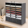 YIYIBYUS Desktop File Storage Cabinet with 24 Compartments and 2 Drawers - 2 of 4
