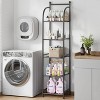 SUGIFT 5 Shelf Bathroom Storage Shelf Unit Shower Shelves for Storage and Towel Display, Black - 2 of 4