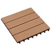 vidaXL 11 pcs Decking Tiles WPC 11.8"x11.8" 1 sqm Teak Color - 3 of 4