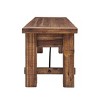 Durango Industrial Wood Coat Hook Shelf and Bench Set Dark Brown - Alaterre: Rustic Hall Tree, Mudroom Storage - 4 of 4