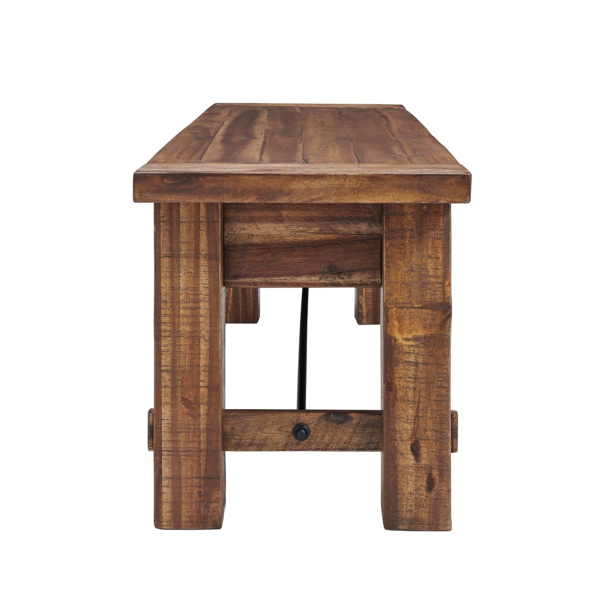 Durango Industrial Wood Coat Hook Shelf and Bench Set Dark Brown - Alaterre: Rustic Hall Tree, Mudroom Storage - thumbnail 7