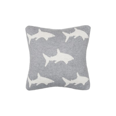 C&F Home 10" x 10" Shark Reversible Knitted Throw Pillow