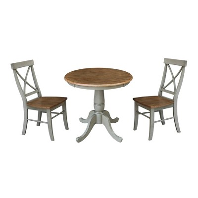 Chairs Dining Sets Hickory Brown, Round Pedestal Dining Table Set For 2