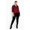 Avenue Women's Plus Size Kylee Plaid Shirt - 3 of 4