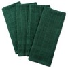 Design Imports  Solid Terry Windowpane Dishtowel Set 4 Piece, 16X26", Dark Green Solid - 3 of 4