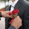 Unique Bargains Calla Lily Boutonnieres Silk Ribbon Artificial Flowers with Pins 2 Pcs - 4 of 4