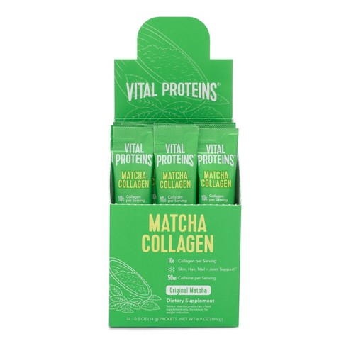 Vital Proteins On-the-go Matcha Collagen Original Stick Pack Box