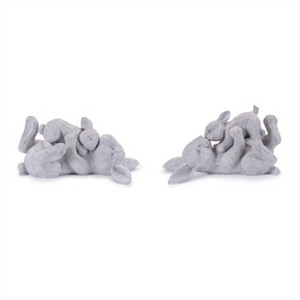 Laying Rabbit with Baby Bunny Figurine (Set of 2) - 1 of 3