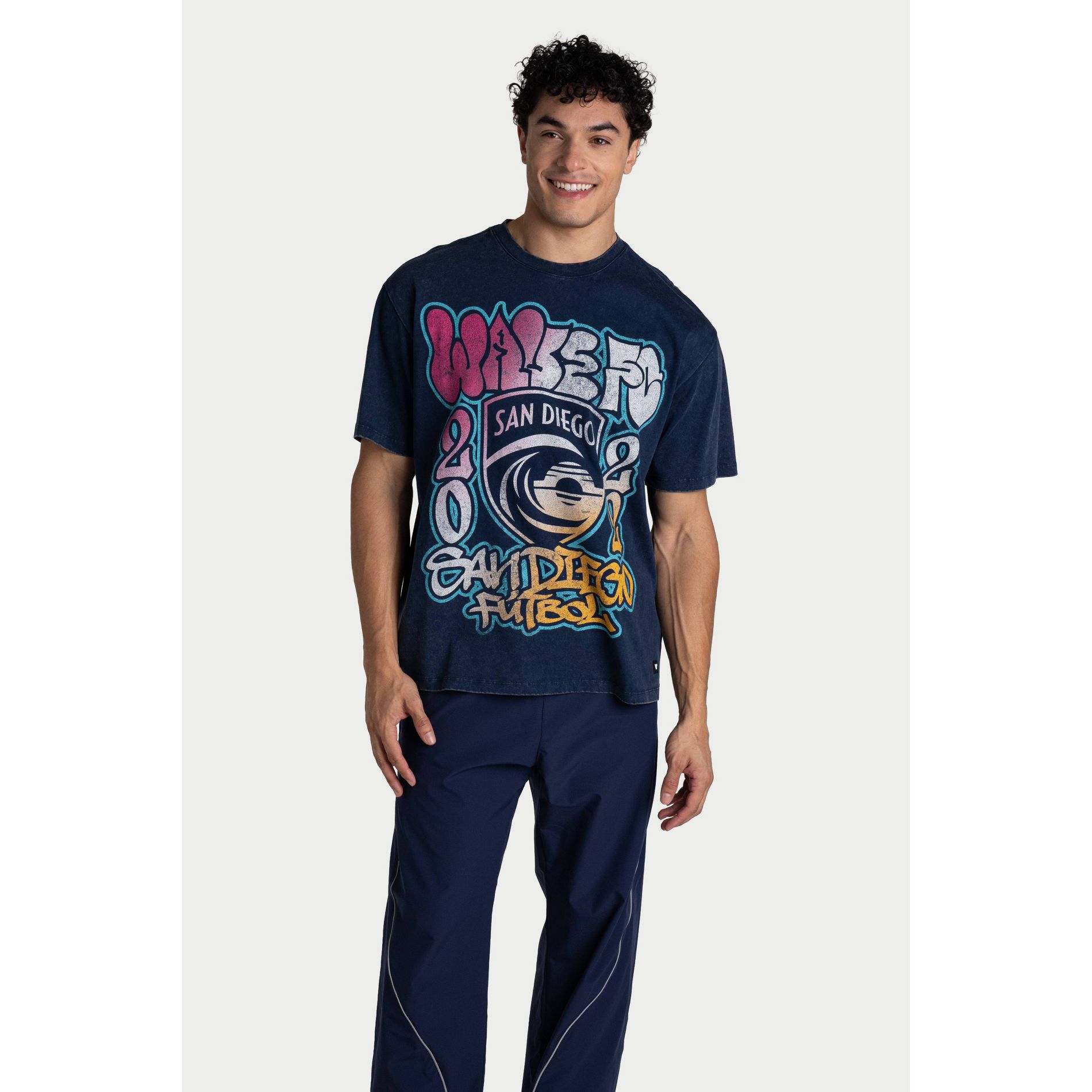 NWSL San Diego Wave Team Logo Graffiti T-Shirt - S