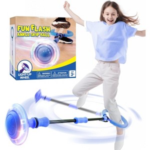 SYNCFUN Blue Ankle Skip Ball, Skip it Toy for Kids Indoor & Outdoor, Flashing Swing Ball Foldable Sports Toy, Birthday Gifts for Kids 3 4 5 + - 1 of 4