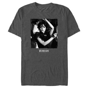 Men's Wednesday Black and White Dance Scene T-Shirt - 1 of 4