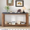 Minimalist Console Table with Bottom Shelf and Four Legs, Sleek Modern Design - 2 of 4