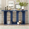 Modern Curved Ash Veneer Console Table with Shelf, Minimalist Entryway Table for Living Room, Hallway, Foyer, or Corridor - 2 of 4