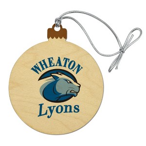 Wheaton College Primary Logo Wood Christmas Tree Holiday Ornament - 1 of 4