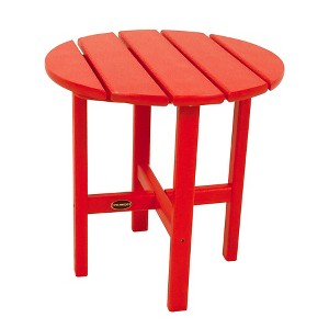 POLYWOOD Round Patio Side Table - Red