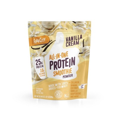 FlavCity Protein Smoothie Powder - 10 Servings - Vanilla Cream - 430gms
