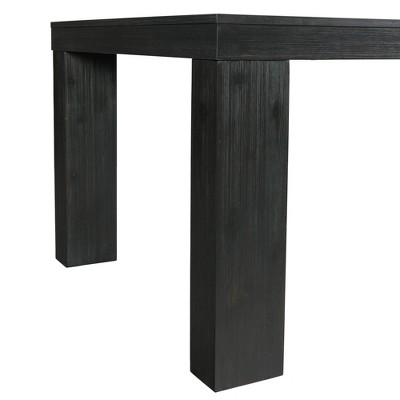 Jasper Black Wood Extendable Rectangular Dining Table