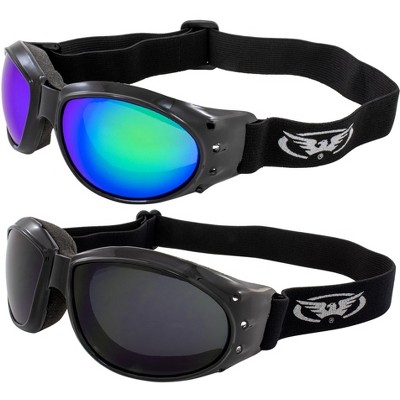 2 Pairs of Global Vision Eyewear Eliminator Safety Motorcycle Goggles