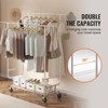 VEVOR Heavy Duty Clothes Rack, Double Hanging Rod Clothing Garment Rack for Hanging Clothes, Adjustable Height and Extendable Length Clothing Rack - 3 of 4