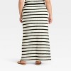 Women's Knit Openwork Maxi Sweater Skirt - Universal Thread™ Black/White Striped - 2 of 3