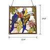 Chloe Lighting Ava Animal Tiffany-Glass Window Panel 24" Tall - 3 of 3