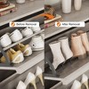 Modern Shoe Cabinet Flip Drawers & Adjustable Shelf, Wood Entryway Storage for Hallway, Living Room - 4 of 4