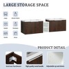 ChicFurnit Bathroom Vanity 72 Inch Vanity with Sink and Soft Close Doors for Bathroom Storage, Brown, 71.1"*18.1"*19.3" - 4 of 4