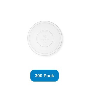 Vegware Lid for 26-48 oz Bon Appetit Bowls Clear PLA 185-Series - Case of 300 - 1 of 2