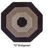 Alpine Stripe Collection 100% Polypropylene Durable & Stain Resistant Double Sided Reversible Indoor Area Utility Octagonal Rug - 2 of 4