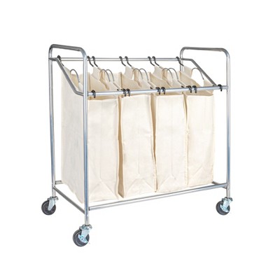 Chrome Heavy Duty Triple Laundry 2024 Sorter