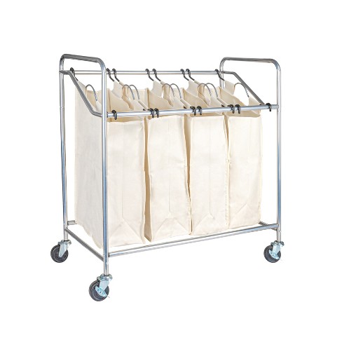 Laundry Sorter Cart, Laundry Hamper hotsell Sorter with 6 Soft Cards for Clothes Storage