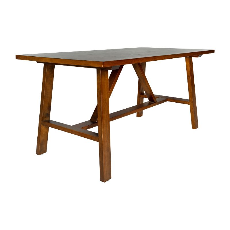 Flash Furniture Eli Solid Wood Farmhouse Coffee Table, Trestle Style Accent Table, 1 of 11