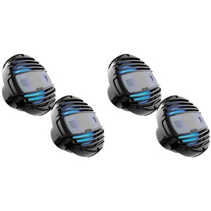 Hertz Marine (2 Pair ) HMX 8 LD-TC - 8" 4-Ohm Coaxial Marine Speakers with RGB LEDs, Black Grilles, Pair - 1 of 4