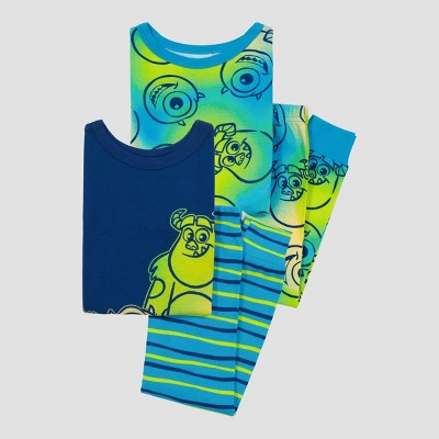 Toddler Boys 4pc Monsters Inc. Tie dye Snug Fit Pajama Set