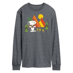 Men's - Peanuts - Retro Trailblazers Long Sleeve Graphic T-Shirt - 1 of 4
