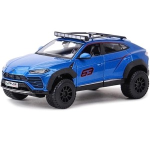 Lamborghini Urus #63 with Roof Rack Blue Metallic "Off-Road" Series 1/24 Diecast Model Car by Maisto - 1 of 4